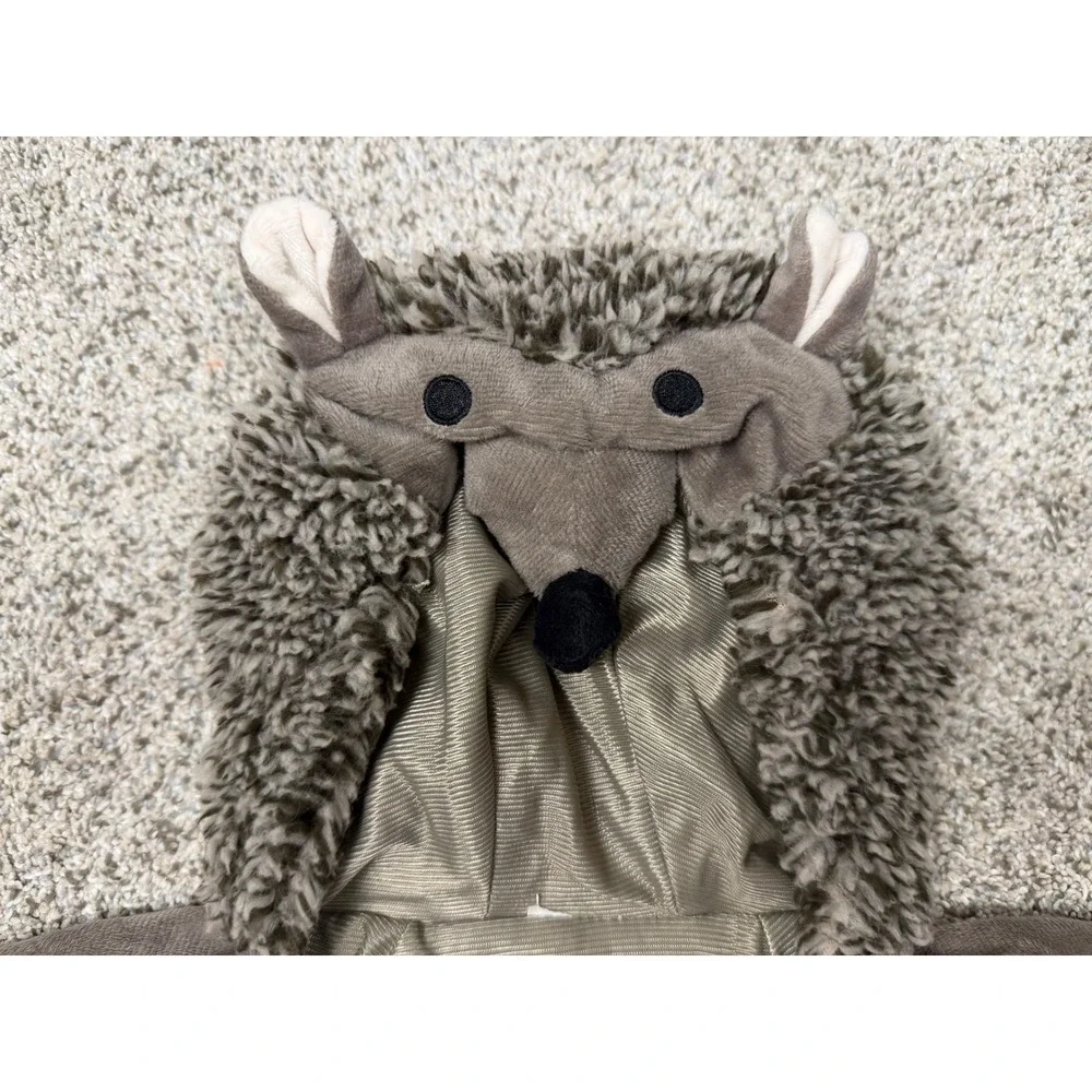Baby Hedgehog Costume Plush Brown 0-6M Halloween Dress Up Hooded Romper